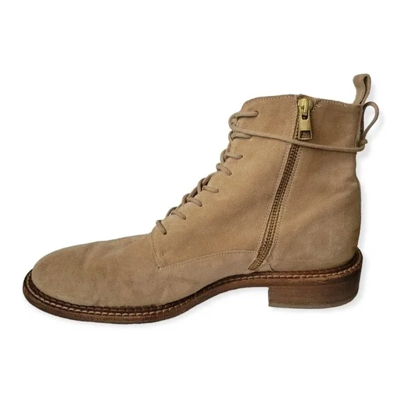 Vince Cabria Suede Lace-Up/Zip Ankle Women Boot Size 8.5 M Made in Italy - Picture 3 of 8